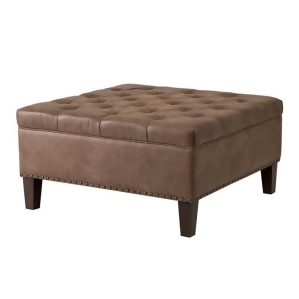Madison Park Lindsey Tufted Square Cocktail Ottoman In Brown - All