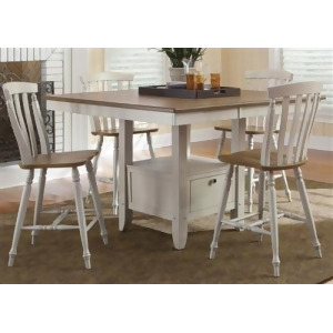 Liberty Furniture Al Fresco 6 Piece Rectangular Table Set in Driftwood and Sand - All