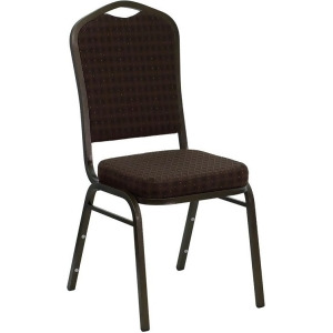 Flash Furniture Hercules Series Crown Back Stacking Banquet Chair w/ Brown Patte - All