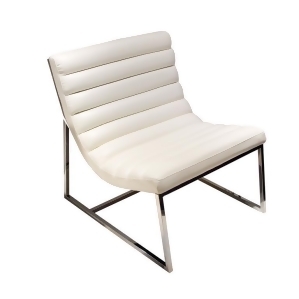 Diamond Sofa Bardot Lounge Chair With Stainless Steel Frame In White - All