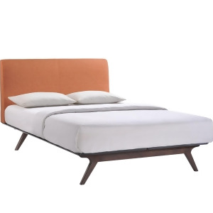 Modway Tracy Queen Wood Bed Frame In Cappuccino And Orange - All
