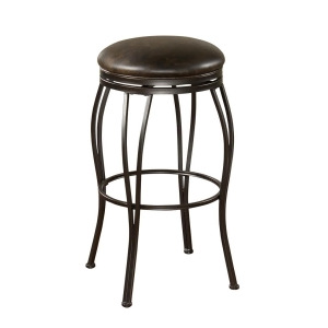 American Heritage Romano Stool in Coco w/ Tobacco Bonded Leather - All