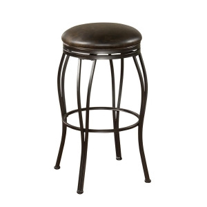 American Heritage Romano Stool in Coco w/ Tobacco Bonded Leather - All