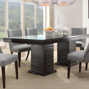 Homelegance Chicago Double Pedestal Dining Table in Deep Espresso - All