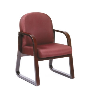 Boss Chairs Boss Mahogany Frame Side Chair in Burgundy Fabric - All