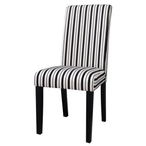 Chintaly Mandy Modern Parson Side Chair In Black White Set of 2 - All