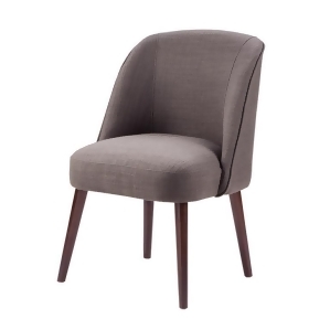 Madison Park Bexley Soft Rounded Back Dining Chair In Charcoal - All