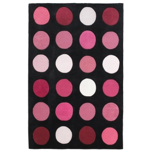 Linon Trio Rug In Black And Pink 1.10 x 2.10 - All