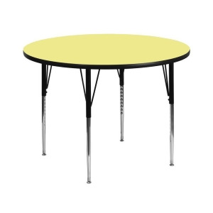 Flash Furniture 42 Inch Round Activity Table w/ Yellow Thermal Fused Laminate To - All