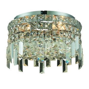 Lighting By Pecaso Chantal Collection Flush Mount D12in H5.5in Lt 4 Chrome Finis - All