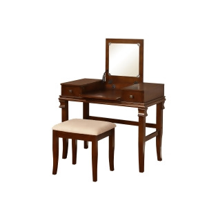 Angela Walnut Vanity Set - All