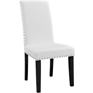 Modway Parcel Dining Vinyl Side Chair In White - All