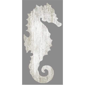 Red Horse Seahorse Left White Sign - All