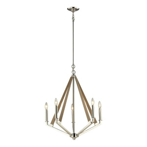 Elk Lighting Madera Collection 5 Light Chandelier In Polished Nickel 31475/5 - All