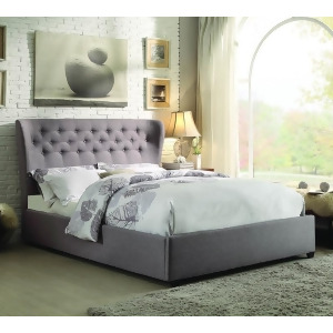 Homelegance Wade Upholstered Platform Bed in Grey - All