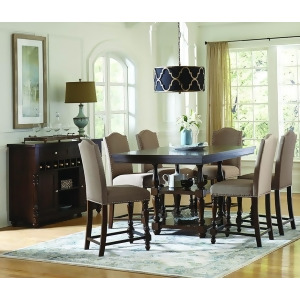 Homelegance Benwick 8 Piece Counter Height Table Set w/Storage Base in Dark Cher - All