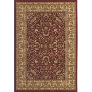Couristan Izmir Floral Mashhad Rug In Red - All