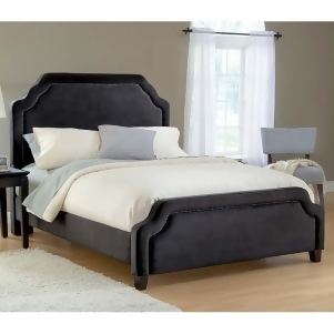 Hillsdale Carlyle Upholstered Bed in Pewter - All