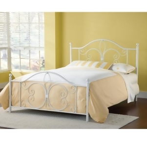 Hillsdale Ruby Metal Bed in Textured White - All