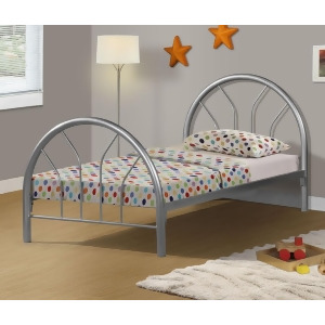 Monarch Specialties I 2389S Silver Metal Twin Bed Frame - All