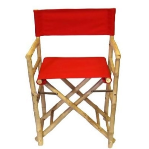 Bamboo54 Low Bamboo Director Chair Pair In Red - All