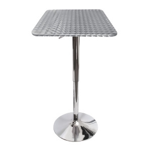Lumisource Bistro Bar Table In Silver Swirl - All