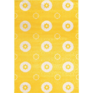 Linon Prisma Rug In Yellow And White 2'x3' - All