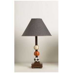 Yessica's Collection Sports Ball Lamp With Black And White Check Shade - All