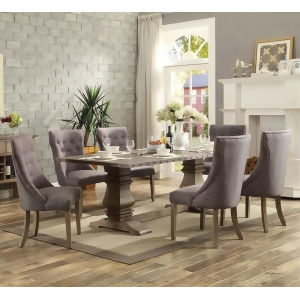 Homelegance Anna Claire 7 Piece Dining Room Set w/Side Wing Chairs in Driftwood - All