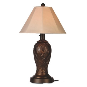 Patio Living Concepts Monterey 34 Inch Outdoor Table Lamp w/ Antique Beige Linen - All