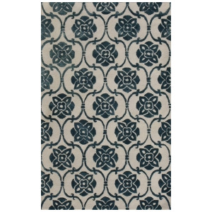 Noble House Amber Collection Rug in Beige / Blue - All