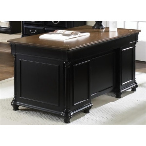 Liberty Furniture St. Ives Jr Executive Desk in Chocolate Cherry Finish - All