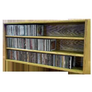 Wood Shed Solid Oak Desktop / Shelf Cd Cabinet 282 Cd Capacity - All