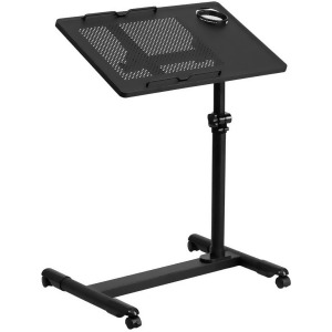 Flash Furniture Black Adjustable Height Steel Mobile Computer Desk - All