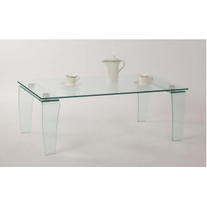 Chintaly Vera Cocktail Table In Clear Glass - All