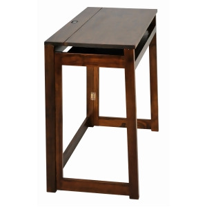 Yu Shan Folding Desk with Pull-out and Usb Port In Warm Brown - All