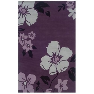 Linon Trio Rug In Eggplant And Ivory 1.10 x 2.10 - All