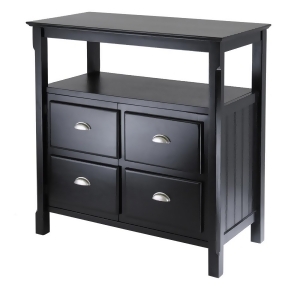 Winsome Wood 20236 Timber Buffet Table w/ Two Doors in Black - All