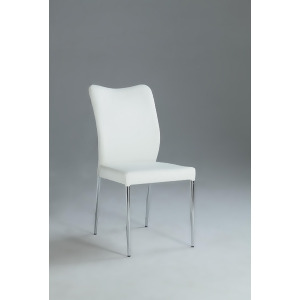 Chintaly Nora Curvy Back Side Chair In White Set of 2 - All