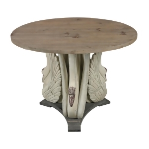 Sterling Industries 138-086 Baywood-Swan Accent Table w/ Wooden Top - All