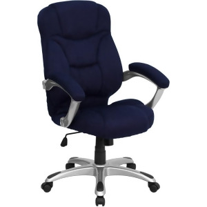 Flash Furniture High Back Navy Blue Microfiber Upholstered Contemporary Office C - All