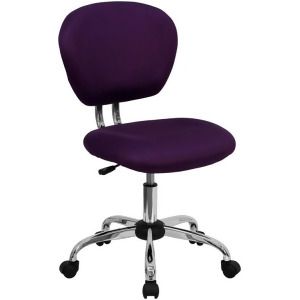 Flash Furniture Mid-Back Purple Mesh Task Chair w/ Chrome Base H-2376-f-pur-gg - All