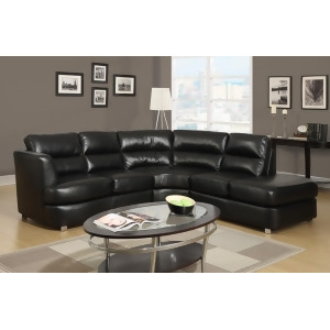 Monarch Specialties 8445Bk Sectional in Black - All