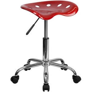 Flash Furniture Vibrant Wine Red Tractor Seat Chrome Stool Lf-214a-winered-g - All