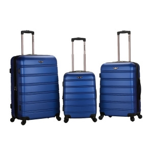 Rockland Blue Melbourne 3 Piece Luggage Set - All