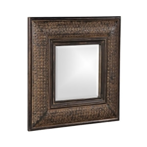 Howard Elliott 37046 Grant Square Antique Brown Mirror w/ Textured Copper Overla - All