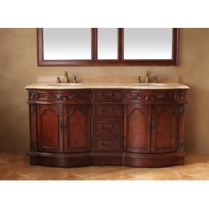 James Martin Traditions Amalfi 72 Double Travertine Top Vanity In Cherry - All