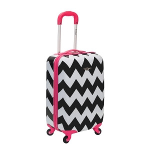 Rockland Pink Chevron 20 Polycarbonate Carry On - All