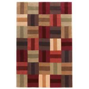Linon Trio Rug In Burgundy And Beige 1.10 x 2.10 - All