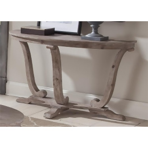 Liberty Greystone Mill Sofa Table In Stone White Wash w/ Wire brush - All